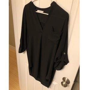 Black Tunic with Button Accents